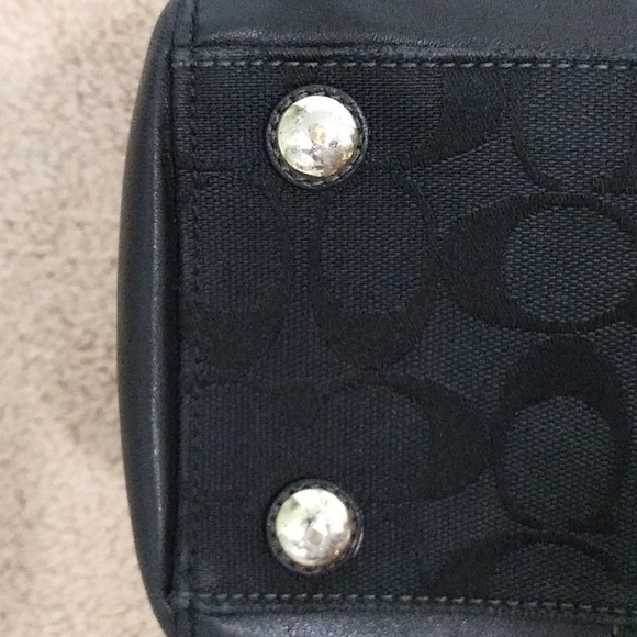 Coach Black Jacquard Monogram Hampton Bag - Picture 9 of 13